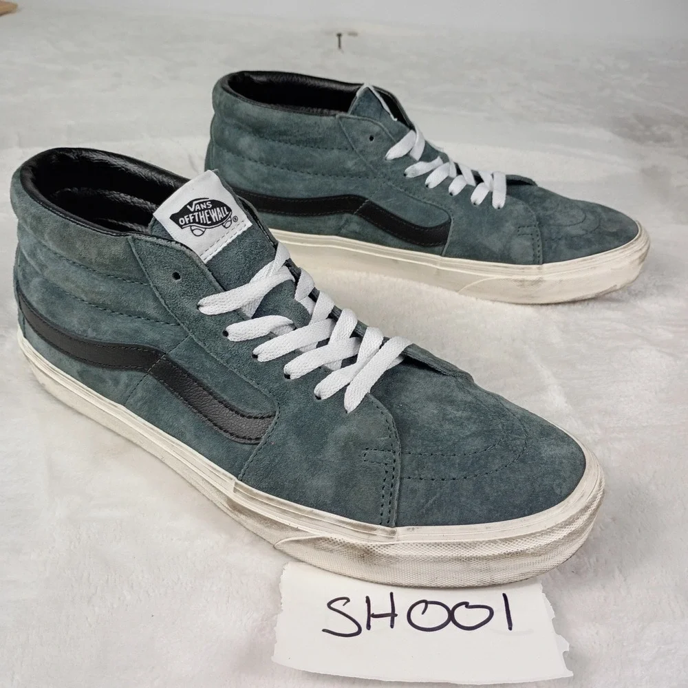 Vans Sk8-Mid Shoes Mens 10 Blue Suede Mid Top Skate Gorpcore Outdoor Sneakers